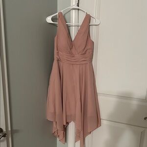 Elegant Asymmetrical Mauve Dress